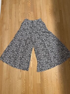 miami Black and White Wide Leg Jumpsuit Pants